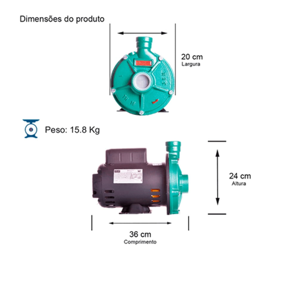 Bomba Auto Escorvante Thebe AEX-1 2,0CV 127/220-254V Monof - Bomba Auto  Escorvante Thebe AEX-1 2,0CV 127/220-254V Monof - THEBE